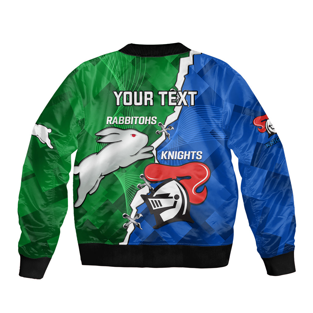 personalised-knights-and-rabbitohs-rugby-sleeve-zip-bomber-jacket-2023-sporty-version