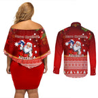 australia-christmas-couples-matching-off-shoulder-short-dress-and-long-sleeve-button-shirts-xmas-in-july-happy-santa-claus-with-map-red-style