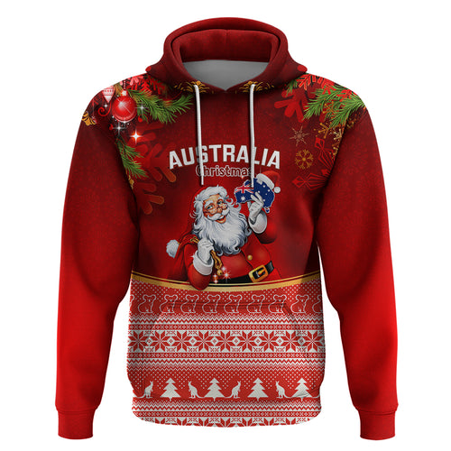 australia-christmas-hoodie-xmas-in-july-happy-santa-claus-with-map-red-style