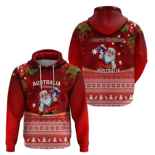 australia-christmas-hoodie-xmas-in-july-happy-santa-claus-with-map-red-style