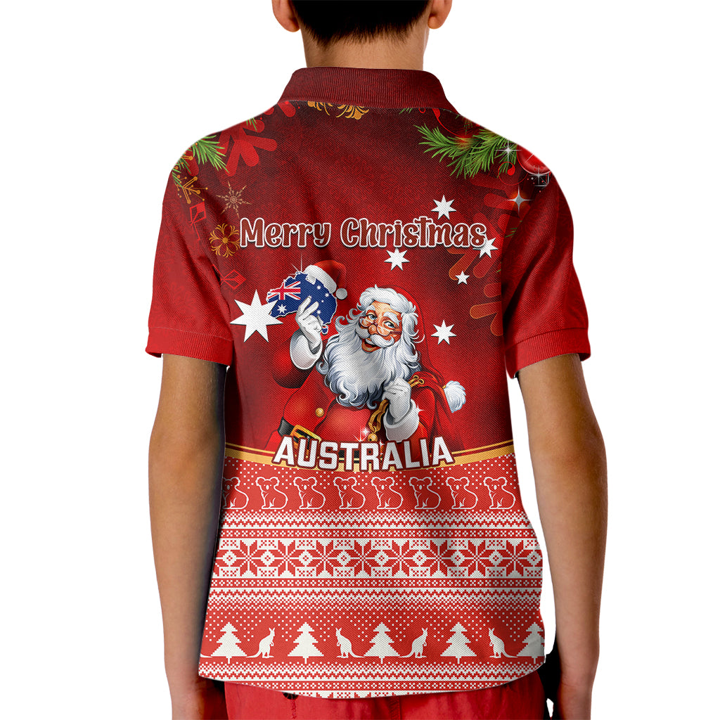 australia-christmas-kid-polo-shirt-xmas-in-july-happy-santa-claus-with-map-red-style