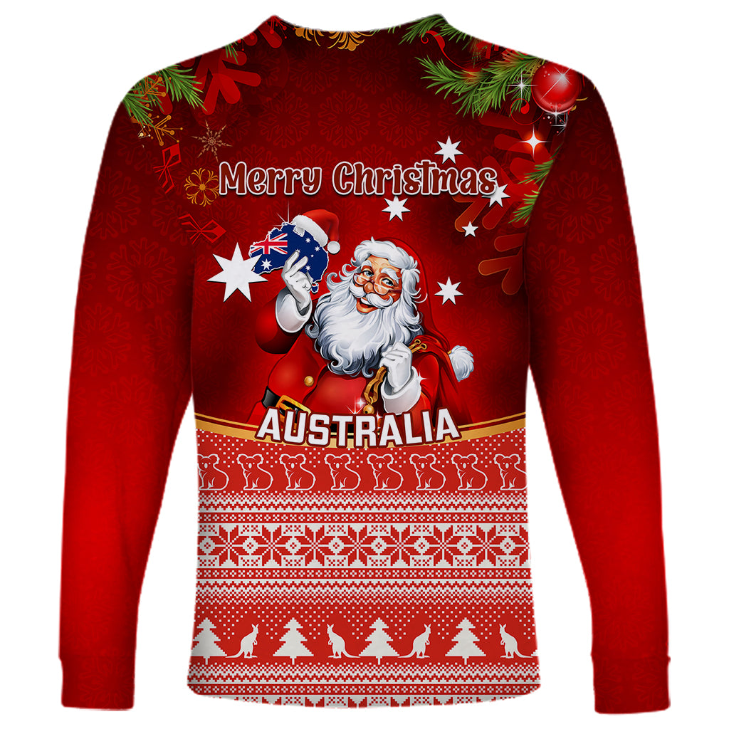 australia-christmas-long-sleeve-shirt-xmas-in-july-happy-santa-claus-with-map-red-style