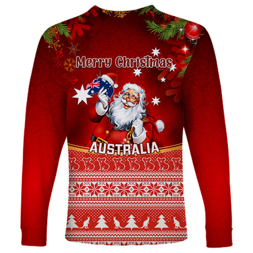 australia-christmas-long-sleeve-shirt-xmas-in-july-happy-santa-claus-with-map-red-style