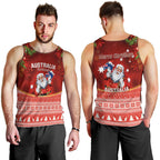 australia-christmas-men-tank-top-xmas-in-july-happy-santa-claus-with-map-red-style