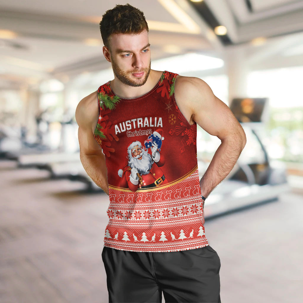 australia-christmas-men-tank-top-xmas-in-july-happy-santa-claus-with-map-red-style