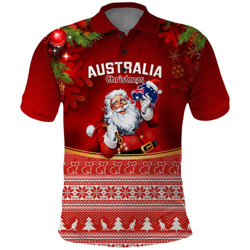 australia-christmas-polo-shirt-xmas-in-july-happy-santa-claus-with-map-red-style