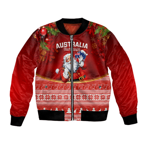 personalised-australia-christmas-bomber-jacket-xmas-in-july-happy-santa-claus-with-map-red-style