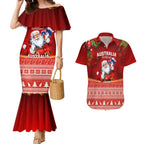personalised-australia-christmas-couples-matching-mermaid-dress-and-hawaiian-shirt-xmas-in-july-happy-santa-claus-with-map-red-style