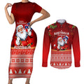 personalised-australia-christmas-couples-matching-short-sleeve-bodycon-dress-and-long-sleeve-button-shirts-xmas-in-july-happy-santa-claus-with-map-red-style