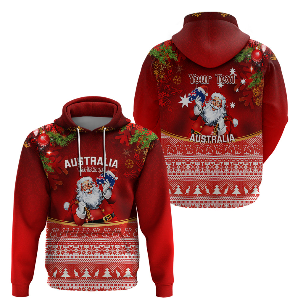 personalised-australia-christmas-hoodie-xmas-in-july-happy-santa-claus-with-map-red-style