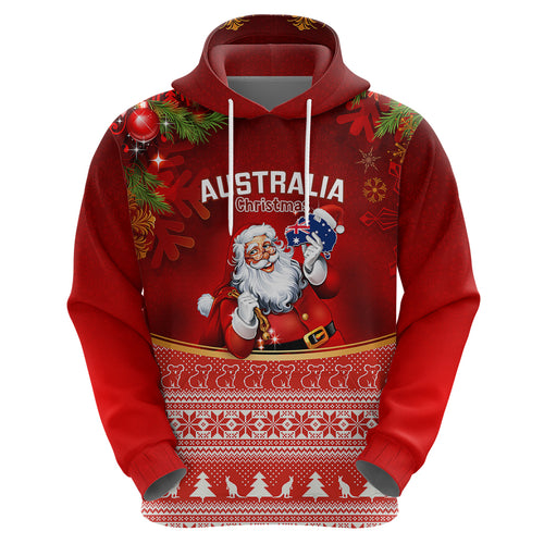 personalised-australia-christmas-hoodie-xmas-in-july-happy-santa-claus-with-map-red-style