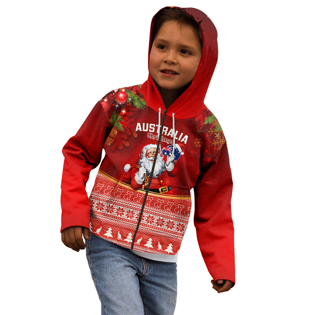 personalised-australia-christmas-kid-hoodie-xmas-in-july-happy-santa-claus-with-map-red-style