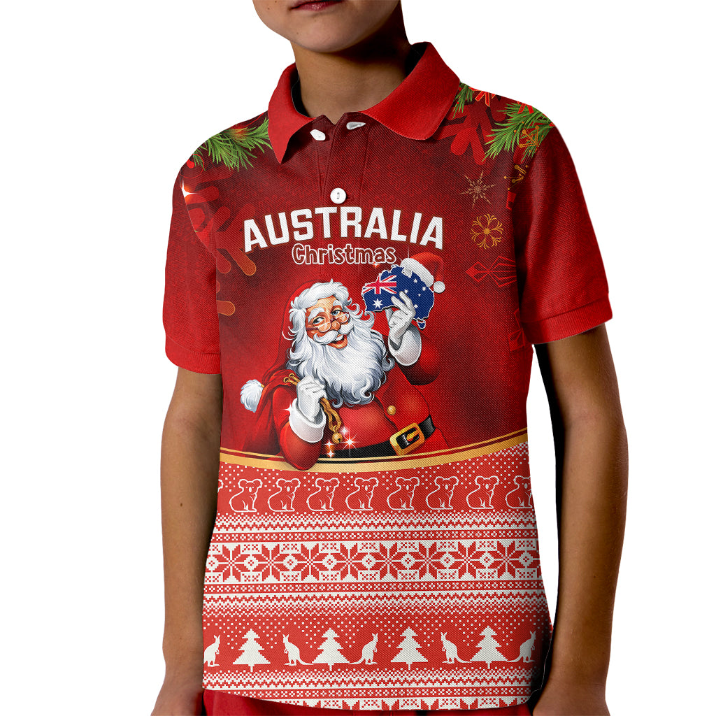 personalised-australia-christmas-kid-polo-shirt-xmas-in-july-happy-santa-claus-with-map-red-style