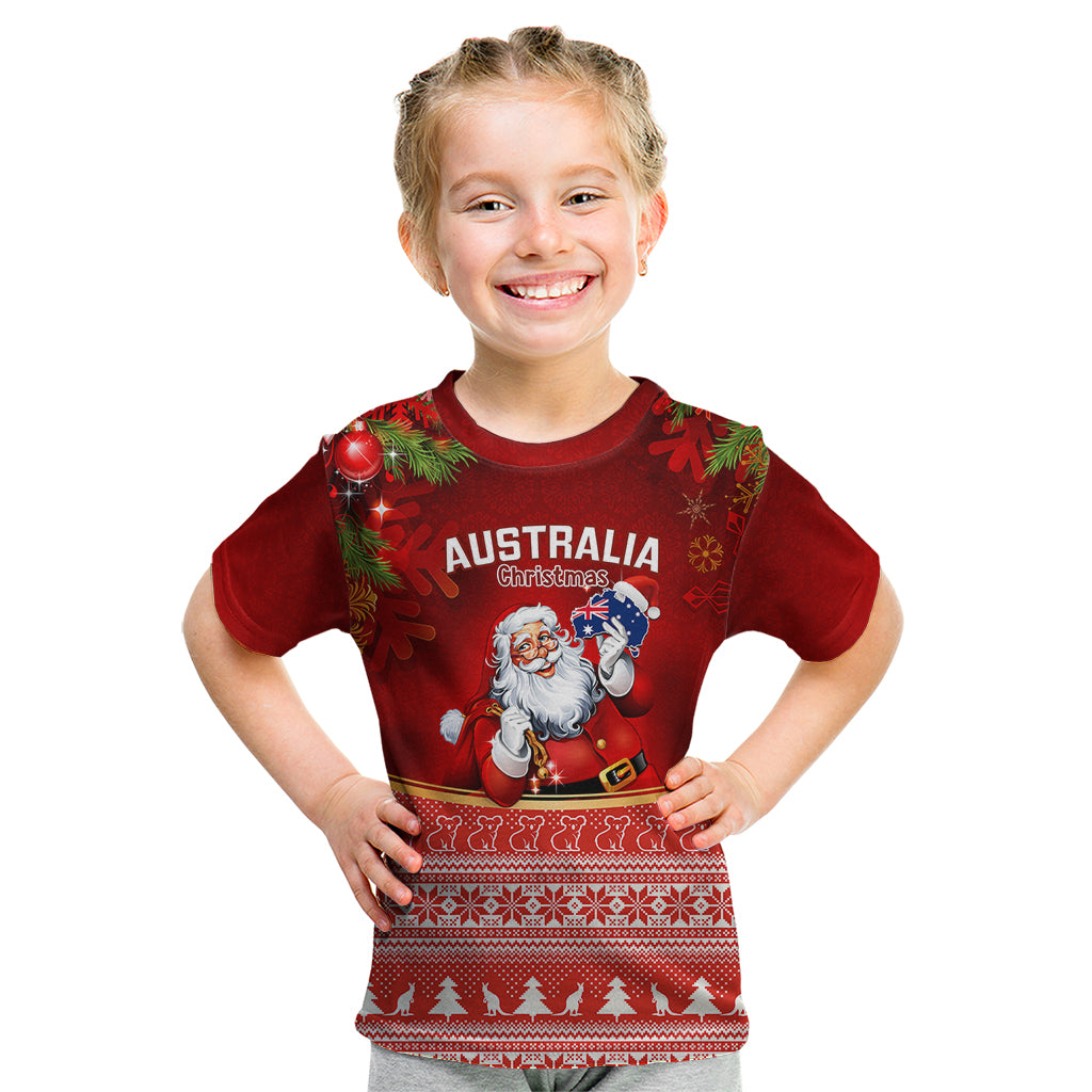 personalised-australia-christmas-kid-t-shirt-xmas-in-july-happy-santa-claus-with-map-red-style
