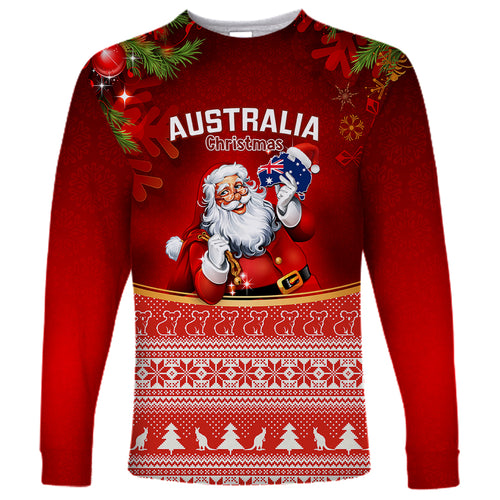personalised-australia-christmas-long-sleeve-shirt-xmas-in-july-happy-santa-claus-with-map-red-style