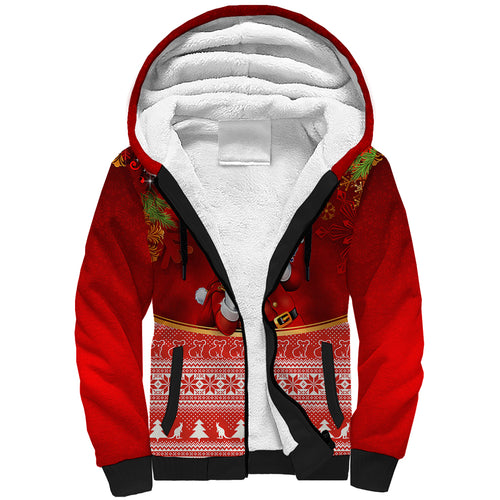 personalised-australia-christmas-sherpa-hoodie-xmas-in-july-happy-santa-claus-with-map-red-style