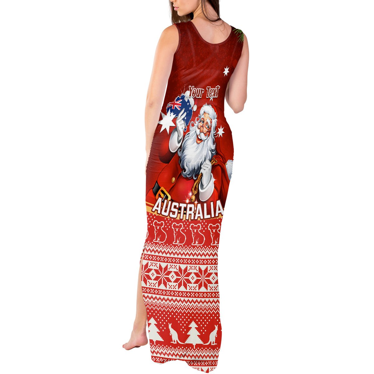personalised-australia-christmas-tank-maxi-dress-xmas-in-july-happy-santa-claus-with-map-red-style