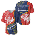 Custom Dragons And Cowboys Rugby Baseball Jersey Aboriginal Mix Polynesian Pattern
