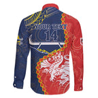 Custom Dragons And Cowboys Rugby Family Matching Summer Maxi Dress and Hawaiian Shirt Aboriginal Mix Polynesian Pattern
