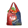 Custom Dragons And Cowboys Rugby Grocery Bag Aboriginal Mix Polynesian Pattern