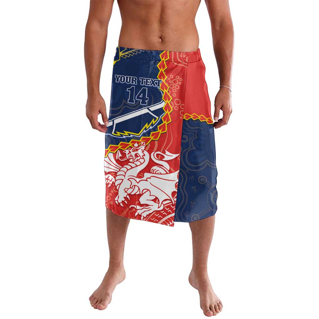 Custom Dragons And Cowboys Rugby Lavalava Aboriginal Mix Polynesian Pattern