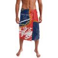 Custom Dragons And Cowboys Rugby Lavalava Aboriginal Mix Polynesian Pattern