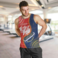 Custom Dragons And Cowboys Rugby Men Tank Top Aboriginal Mix Polynesian Pattern