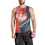 Custom Dragons And Cowboys Rugby Men Tank Top Aboriginal Mix Polynesian Pattern