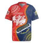 Custom Dragons And Cowboys Rugby Rugby Jersey Aboriginal Mix Polynesian Pattern