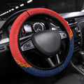 Dragons And Cowboys Rugby Steering Wheel Cover Aboriginal Mix Polynesian Pattern