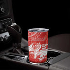 Dragons And Cowboys Rugby Tumbler Cup Aboriginal Mix Polynesian Pattern