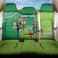 Personalised Rabbitohs And Raiders Rugby Back Car Seat Cover Aboriginal Mix Polynesian Pattern