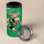 Rabbitohs And Raiders Rugby 4 in 1 Can Cooler Tumbler Aboriginal Mix Polynesian Pattern