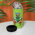 Rabbitohs And Raiders Rugby 4 in 1 Can Cooler Tumbler Aboriginal Mix Polynesian Pattern