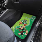 Personalised Rabbitohs And Raiders Rugby Car Mats Aboriginal Mix Polynesian Pattern