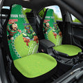 Personalised Rabbitohs And Raiders Rugby Car Seat Cover Aboriginal Mix Polynesian Pattern