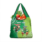 Personalised Rabbitohs And Raiders Rugby Grocery Bag Aboriginal Mix Polynesian Pattern