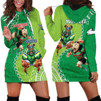 Personalised Rabbitohs And Raiders Rugby Hoodie Dress Aboriginal Mix Polynesian Pattern