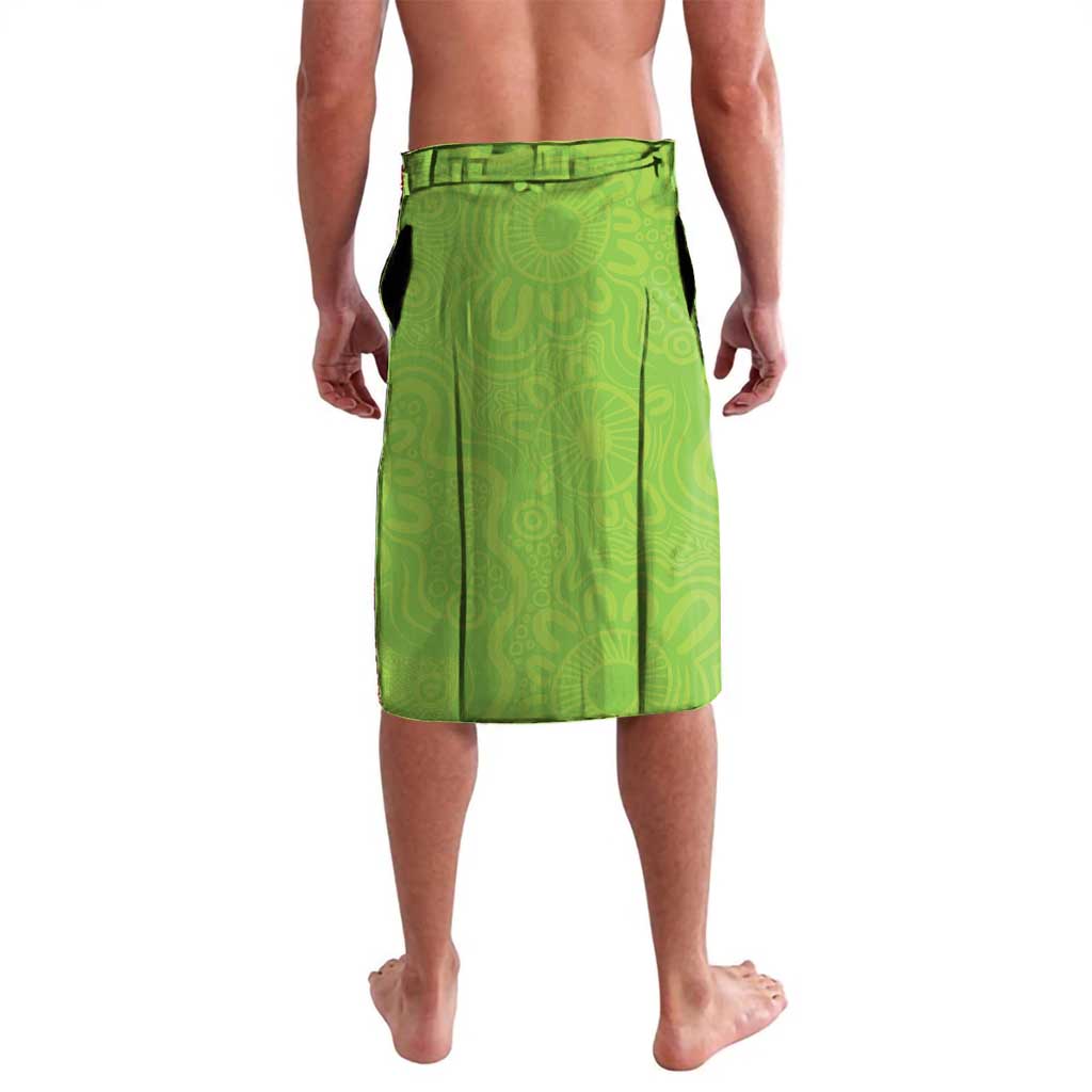 Personalised Rabbitohs And Raiders Rugby Lavalava Aboriginal Mix Polynesian Pattern