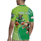 Personalised Rabbitohs And Raiders Rugby Rugby Jersey Aboriginal Mix Polynesian Pattern