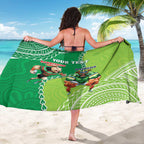 Personalised Rabbitohs And Raiders Rugby Sarong Aboriginal Mix Polynesian Pattern