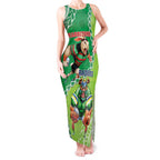 Personalised Rabbitohs And Raiders Rugby Tank Maxi Dress Aboriginal Mix Polynesian Pattern