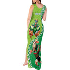 Personalised Rabbitohs And Raiders Rugby Tank Maxi Dress Aboriginal Mix Polynesian Pattern