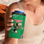 Rabbitohs And Knights Rugby 4 in 1 Can Cooler Tumbler Aboriginal Mix Polynesian Pattern