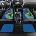 Personalised Rabbitohs And Knights Rugby Car Mats Aboriginal Mix Polynesian Pattern