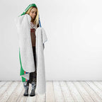 Personalised Rabbitohs And Knights Rugby Hooded Blanket Aboriginal Mix Polynesian Pattern