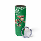 Rabbitohs And Knights Rugby Skinny Tumbler Aboriginal Mix Polynesian Pattern