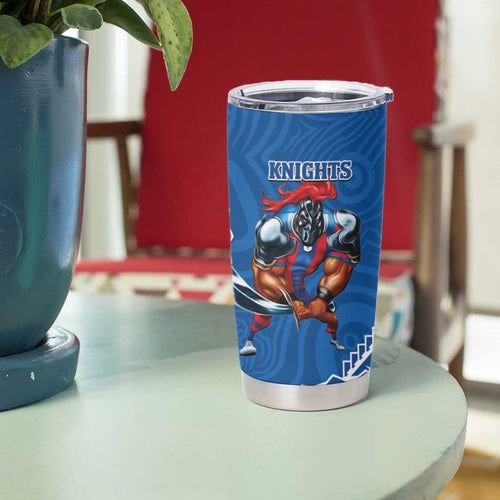 Rabbitohs And Knights Rugby Tumbler Cup Aboriginal Mix Polynesian Pattern