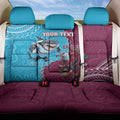Personalised Eagles And Sharks Rugby Back Car Seat Cover Aboriginal Mix Polynesian Pattern