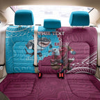 Personalised Eagles And Sharks Rugby Back Car Seat Cover Aboriginal Mix Polynesian Pattern